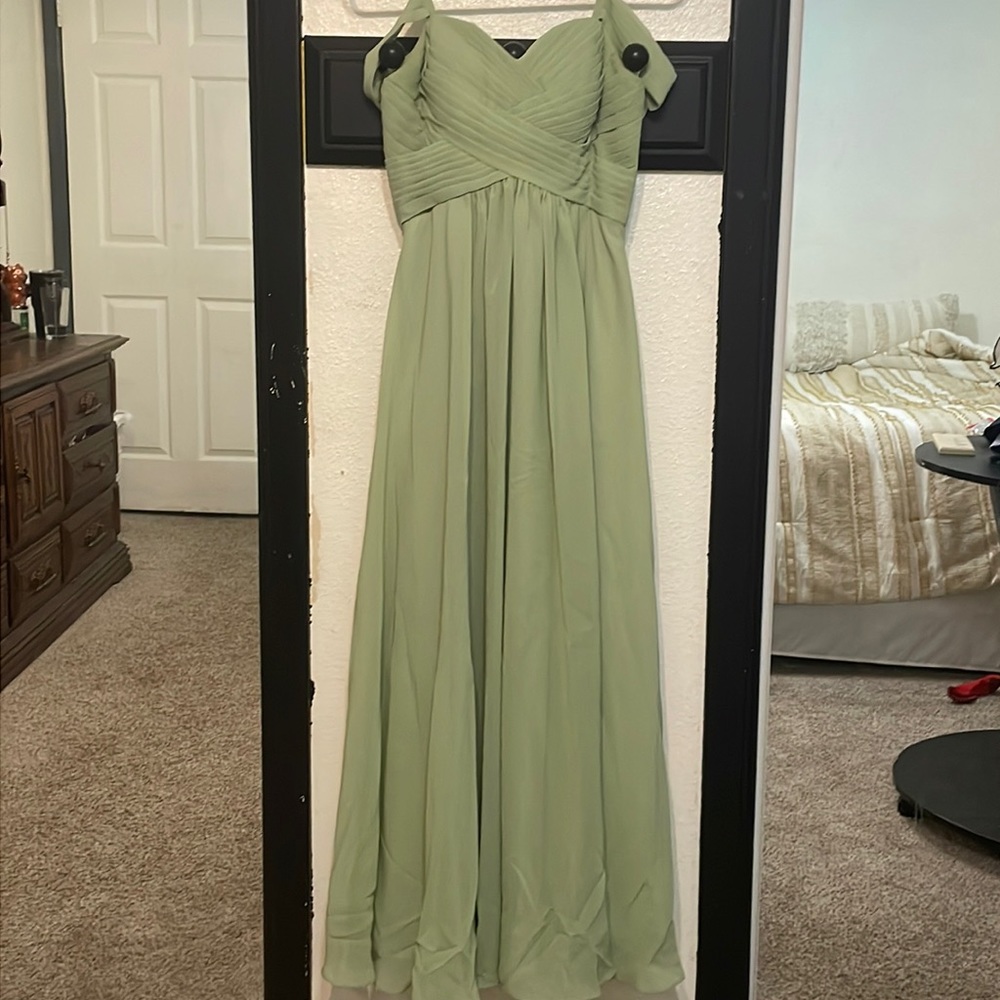 Sage green bridesmaid Maxi Dress